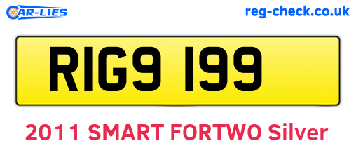 RIG9199 are the vehicle registration plates.