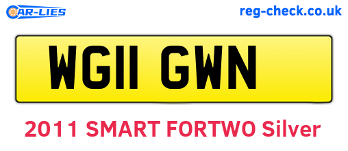 WG11GWN are the vehicle registration plates.