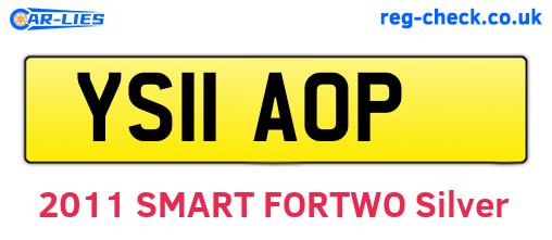 YS11AOP are the vehicle registration plates.