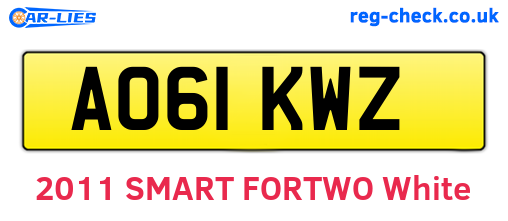 AO61KWZ are the vehicle registration plates.