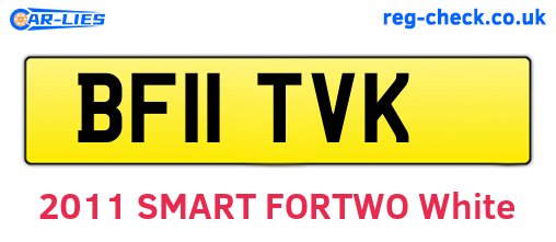 BF11TVK are the vehicle registration plates.