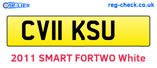 CV11KSU are the vehicle registration plates.