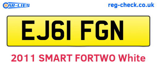 EJ61FGN are the vehicle registration plates.