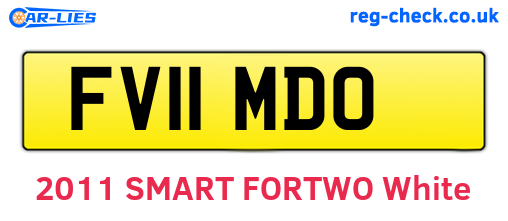 FV11MDO are the vehicle registration plates.