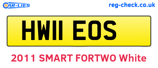 HW11EOS are the vehicle registration plates.