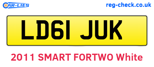 LD61JUK are the vehicle registration plates.
