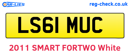 LS61MUC are the vehicle registration plates.