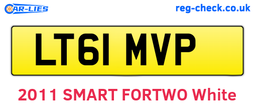 LT61MVP are the vehicle registration plates.