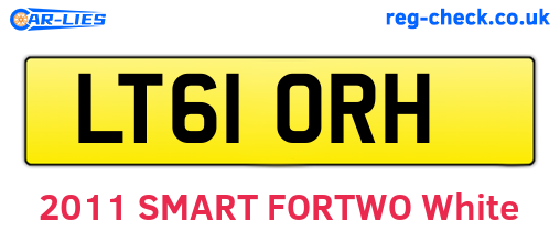 LT61ORH are the vehicle registration plates.