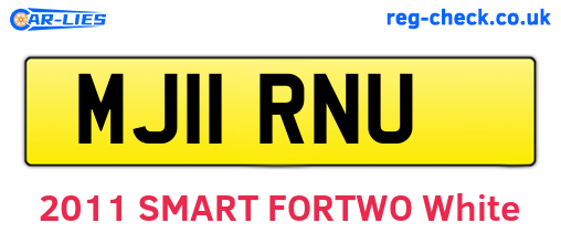 MJ11RNU are the vehicle registration plates.
