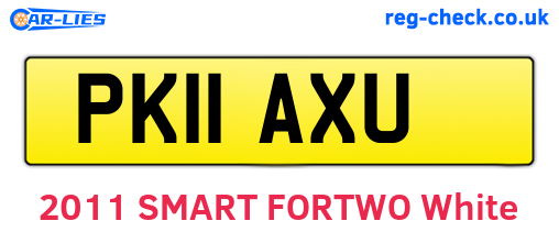 PK11AXU are the vehicle registration plates.