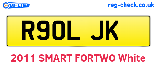 R90LJK are the vehicle registration plates.