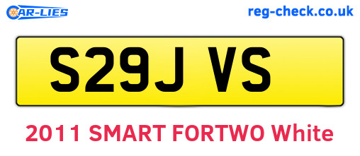 S29JVS are the vehicle registration plates.