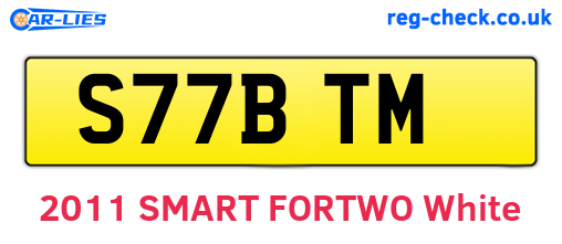S77BTM are the vehicle registration plates.