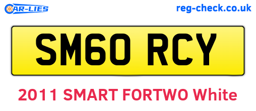 SM60RCY are the vehicle registration plates.