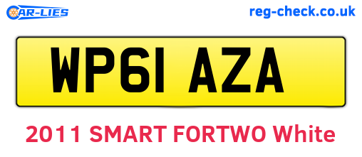 WP61AZA are the vehicle registration plates.