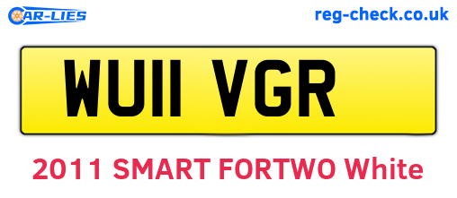 WU11VGR are the vehicle registration plates.