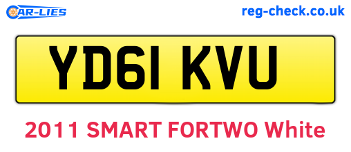 YD61KVU are the vehicle registration plates.