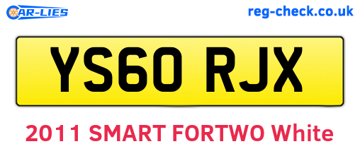 YS60RJX are the vehicle registration plates.