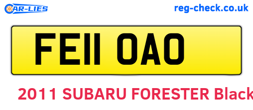 FE11OAO are the vehicle registration plates.