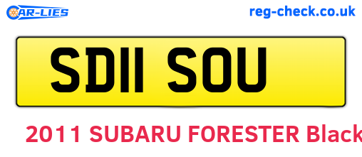 SD11SOU are the vehicle registration plates.
