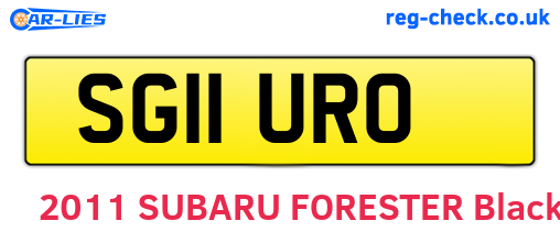 SG11URO are the vehicle registration plates.