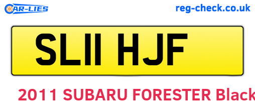 SL11HJF are the vehicle registration plates.