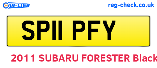 SP11PFY are the vehicle registration plates.