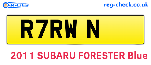 R7RWN are the vehicle registration plates.