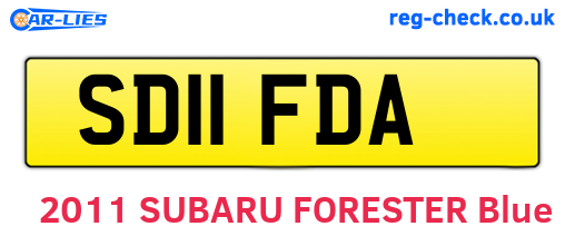 SD11FDA are the vehicle registration plates.