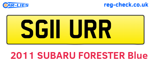 SG11URR are the vehicle registration plates.