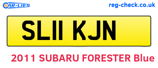 SL11KJN are the vehicle registration plates.