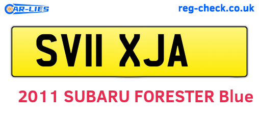 SV11XJA are the vehicle registration plates.