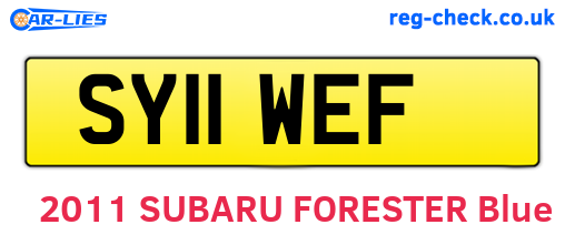 SY11WEF are the vehicle registration plates.