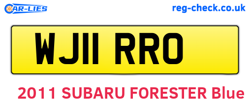 WJ11RRO are the vehicle registration plates.