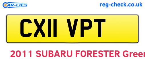 CX11VPT are the vehicle registration plates.