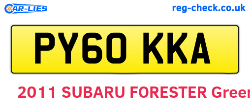 PY60KKA are the vehicle registration plates.