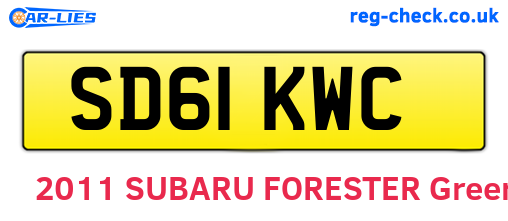 SD61KWC are the vehicle registration plates.