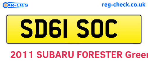 SD61SOC are the vehicle registration plates.