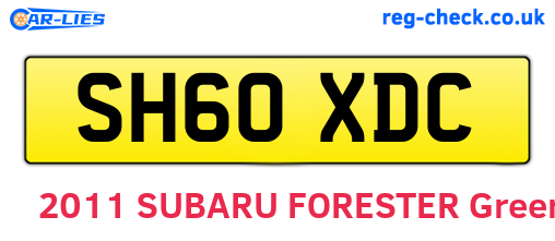 SH60XDC are the vehicle registration plates.