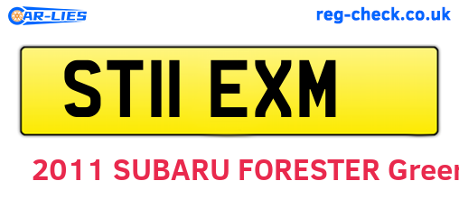 ST11EXM are the vehicle registration plates.