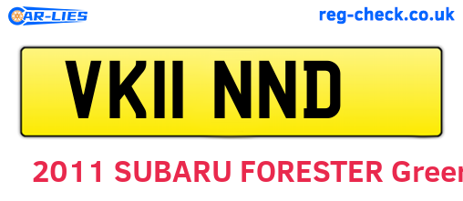 VK11NND are the vehicle registration plates.