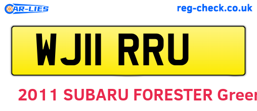 WJ11RRU are the vehicle registration plates.