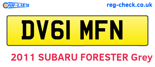 DV61MFN are the vehicle registration plates.