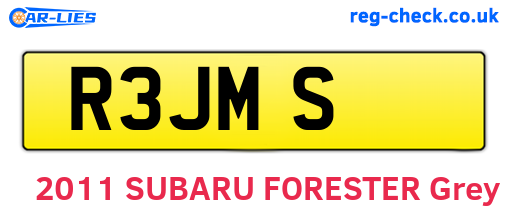 R3JMS are the vehicle registration plates.