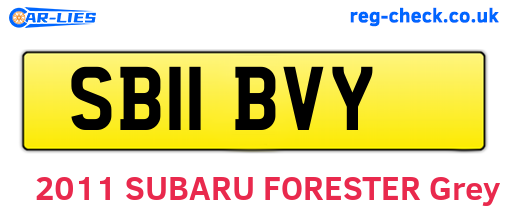 SB11BVY are the vehicle registration plates.