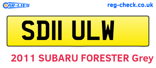 SD11ULW are the vehicle registration plates.