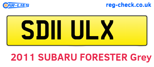 SD11ULX are the vehicle registration plates.