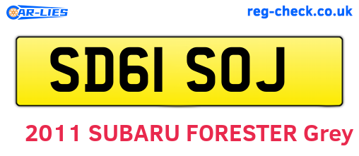 SD61SOJ are the vehicle registration plates.