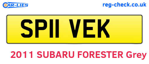 SP11VEK are the vehicle registration plates.